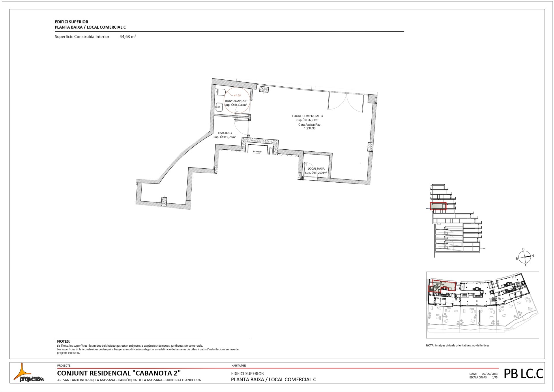 Local comercial en venta en La Massana, 44 metros